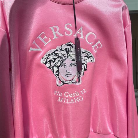 pink versace sweater|Versace jumper women.